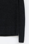 SWAYING/KNIT seamless water-soluble wool pullover SW212SZ73 black gray PS20